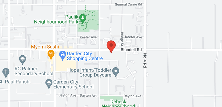 map of 9486 BLUNDELL ROAD